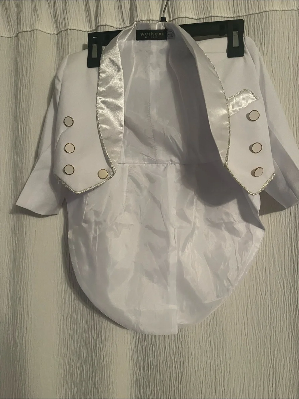Classic White Tuxedo One-Piece for Kids with Bow Tie